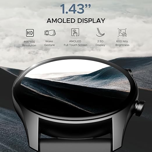 boAt Lunar Connect Plus Smart Watch with 1.43" AMOLED Display