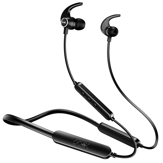 boAt Rockerz 255 Pro+, 60HRS Battery, Fast Charge, IPX7, Dual Pairing, Low Latency, Magnetic Earbuds
