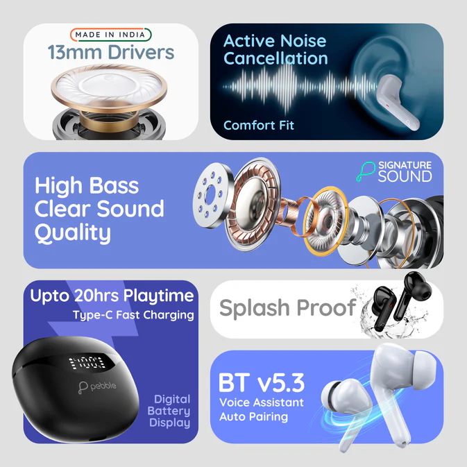 Pebble Zen Buds Wireless Earpods
